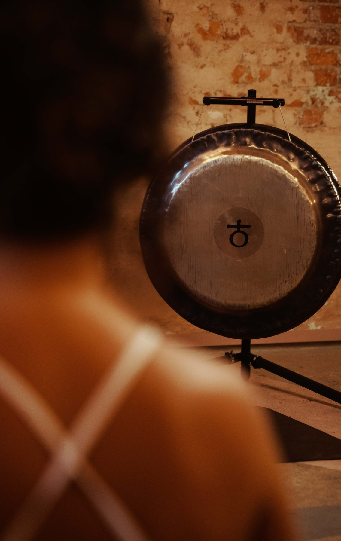 The gong used in the Kundalini and Gong yoga class in Shoreditch